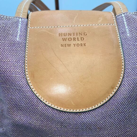 Hunting World Made in Italy Foldable Tote Bag Shoulder Bag Cotton Linen Blend x - Picture 10 of 14